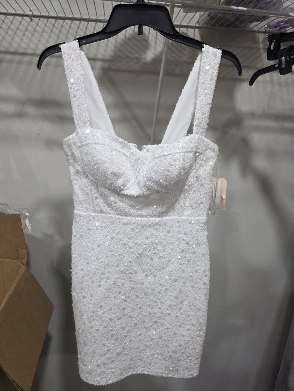 City Studios Women’s Fairy Sequin Boucle Bodycon Corset Dress size 7/8 NWT